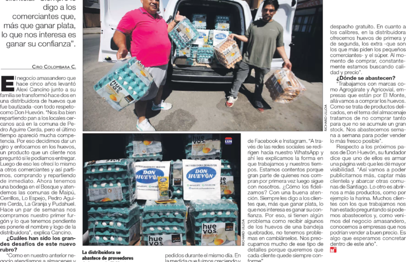 Revista mercado mayorista, don huevon en la revista mercado mayorista