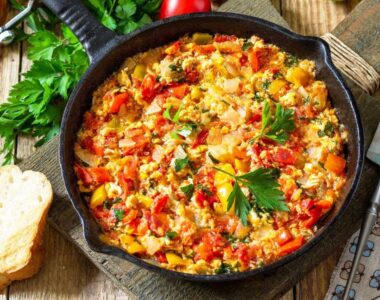 huevos con tomate, huevos con tomate y cebolla