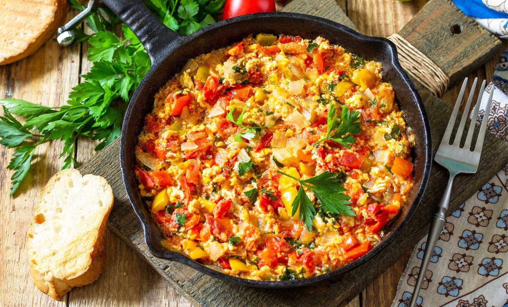 huevos con tomate, huevos con tomate y cebolla