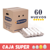 Caja de 60 huevos Súper frescos con despacho a domicilio en Santiago.